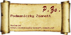 Podmaniczky Zsanett névjegykártya